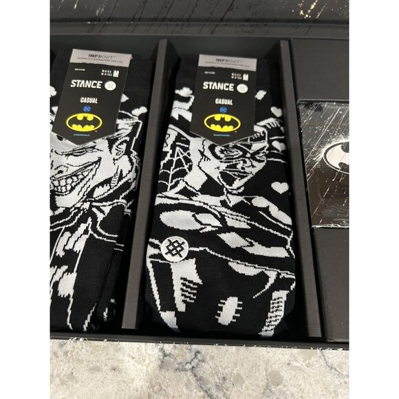 STANCE Batman Crew Socks Box Set DC Comics Joker Harley Quinn M 6-8 W 8-10.5 - Picture 5 of 8